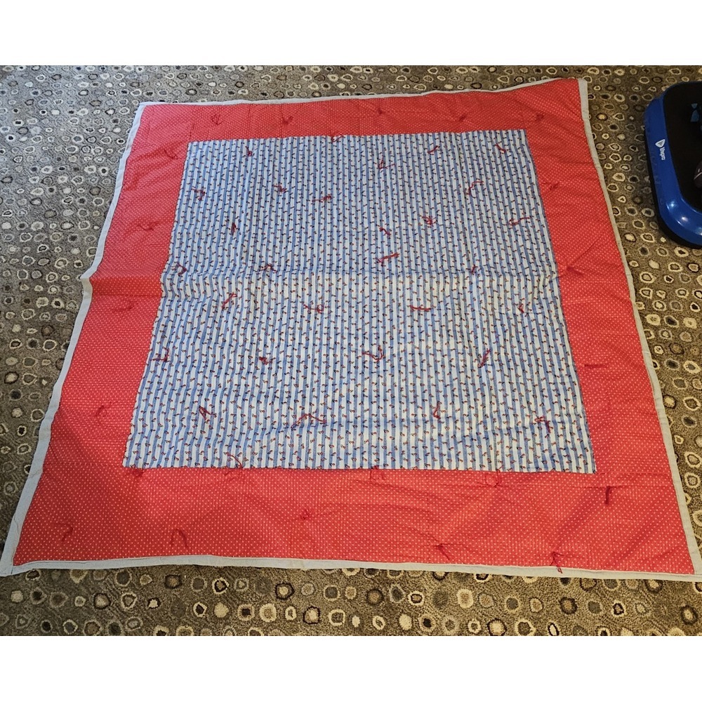 62×60 Hand Made‎ Quilt Blanket With Lady Bugs